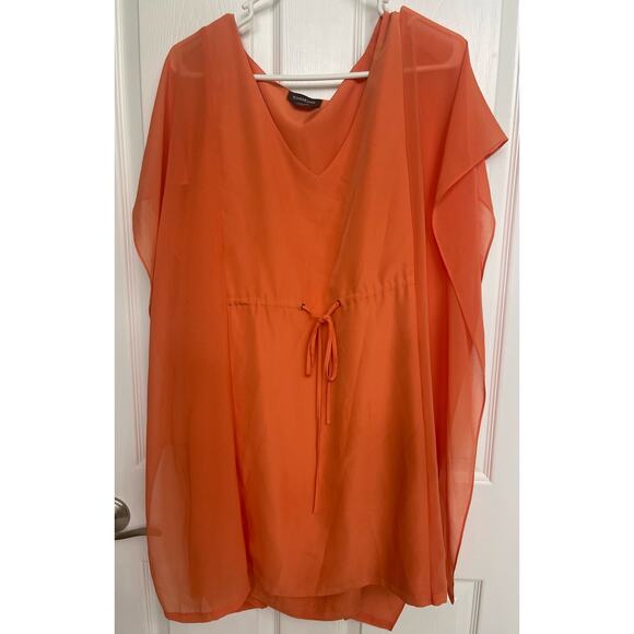 Bebe orange kaftan dress medium - Picture 2 of 7